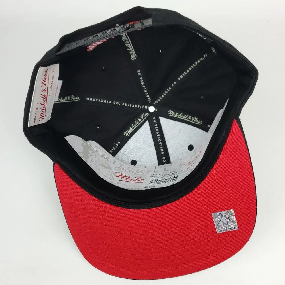 Toronto Raptors Mitchell & Ness NBA Snapback Hat Glitch 3D Logo Black Cap NWT‎
